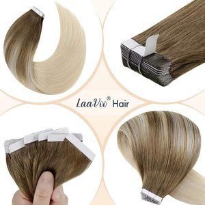 LAAVOO Ombre Tape in Human Hair Extensions 50g/20pcs